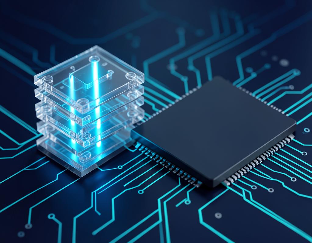 High-bandwidth-memory stacks connected to an AI accelerator package